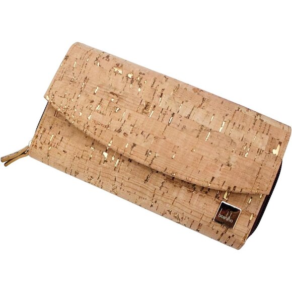 Vegan Cork Wallet Clutch for Women Large Capacity Phone Purse Gift